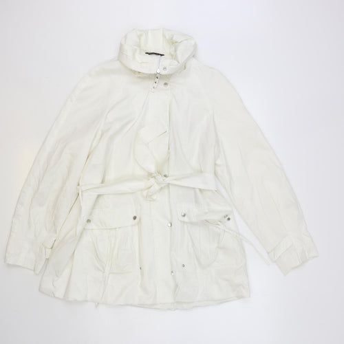 Concept Womens White Jacket Size 12 Zip