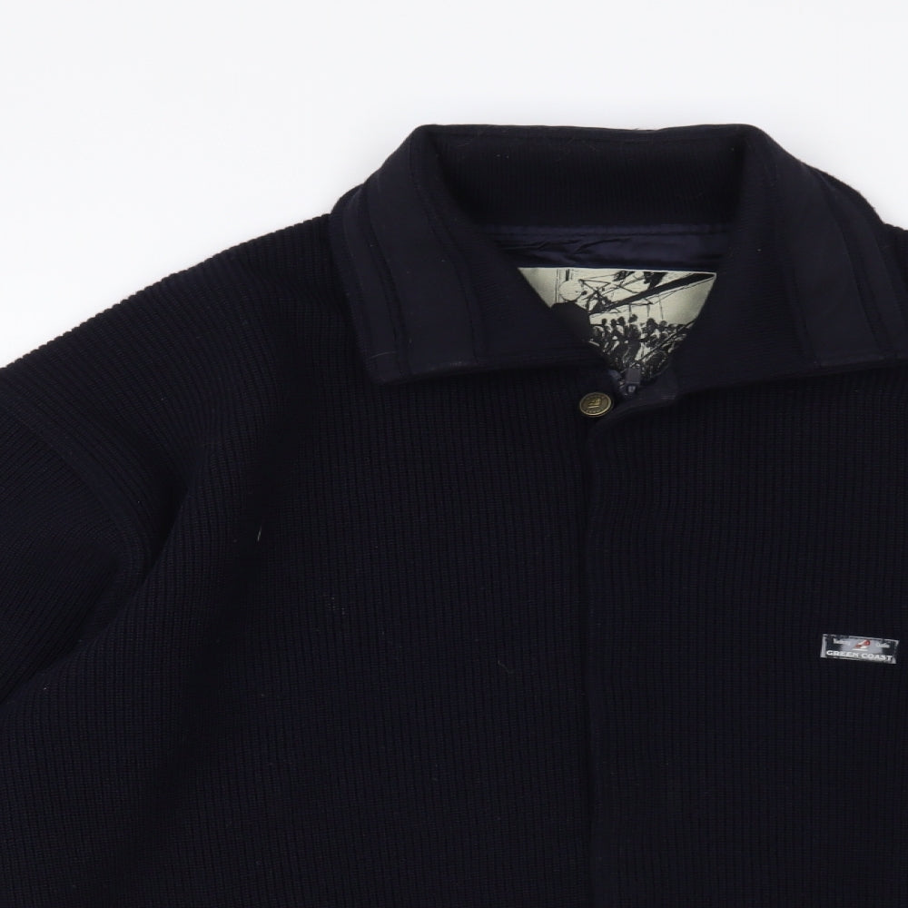 Green Coast Mens Blue Jacket Size L Zip