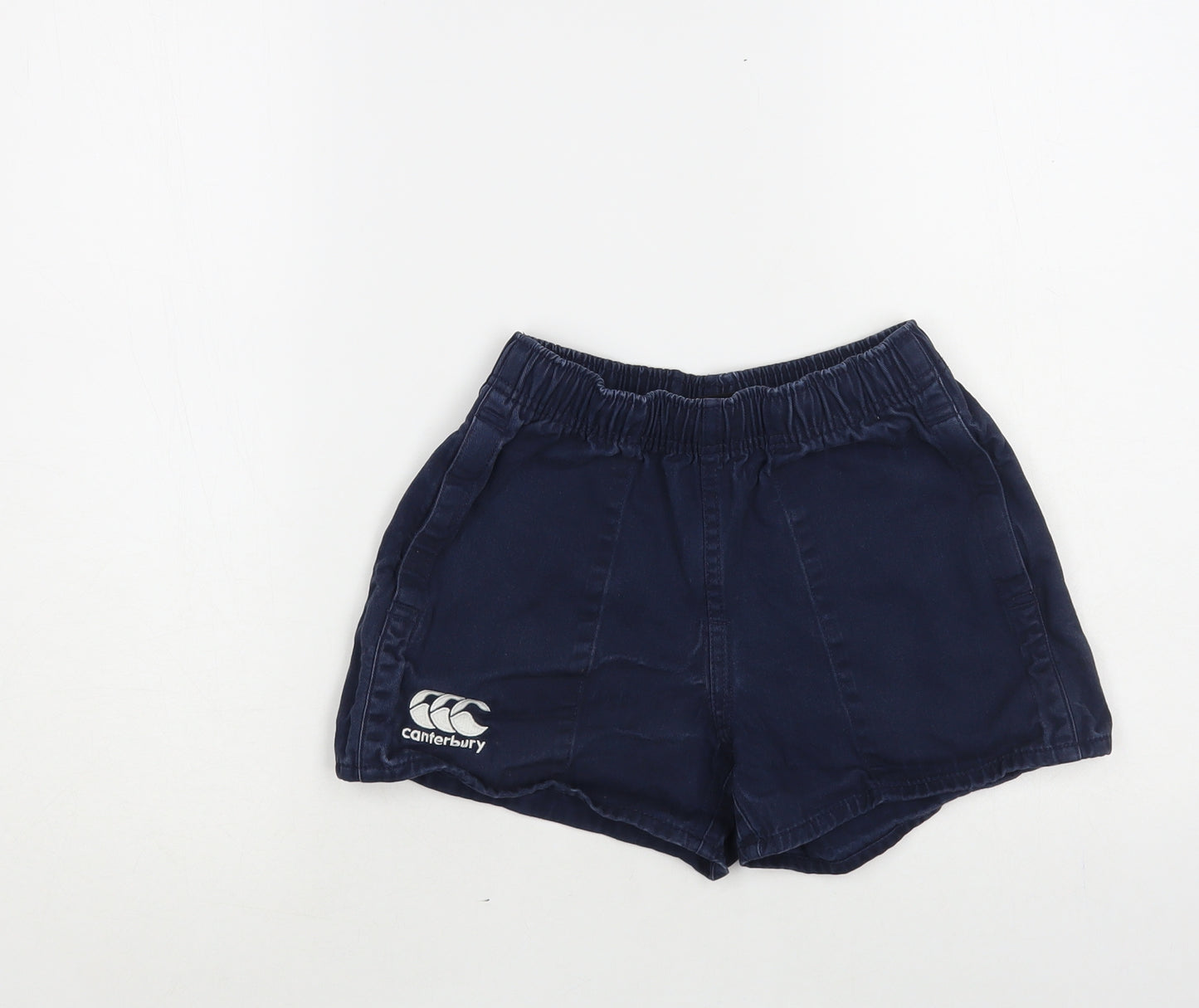 Canterbury Girls Blue Cotton Hot Pants Shorts Size 10 Years Regular Drawstring