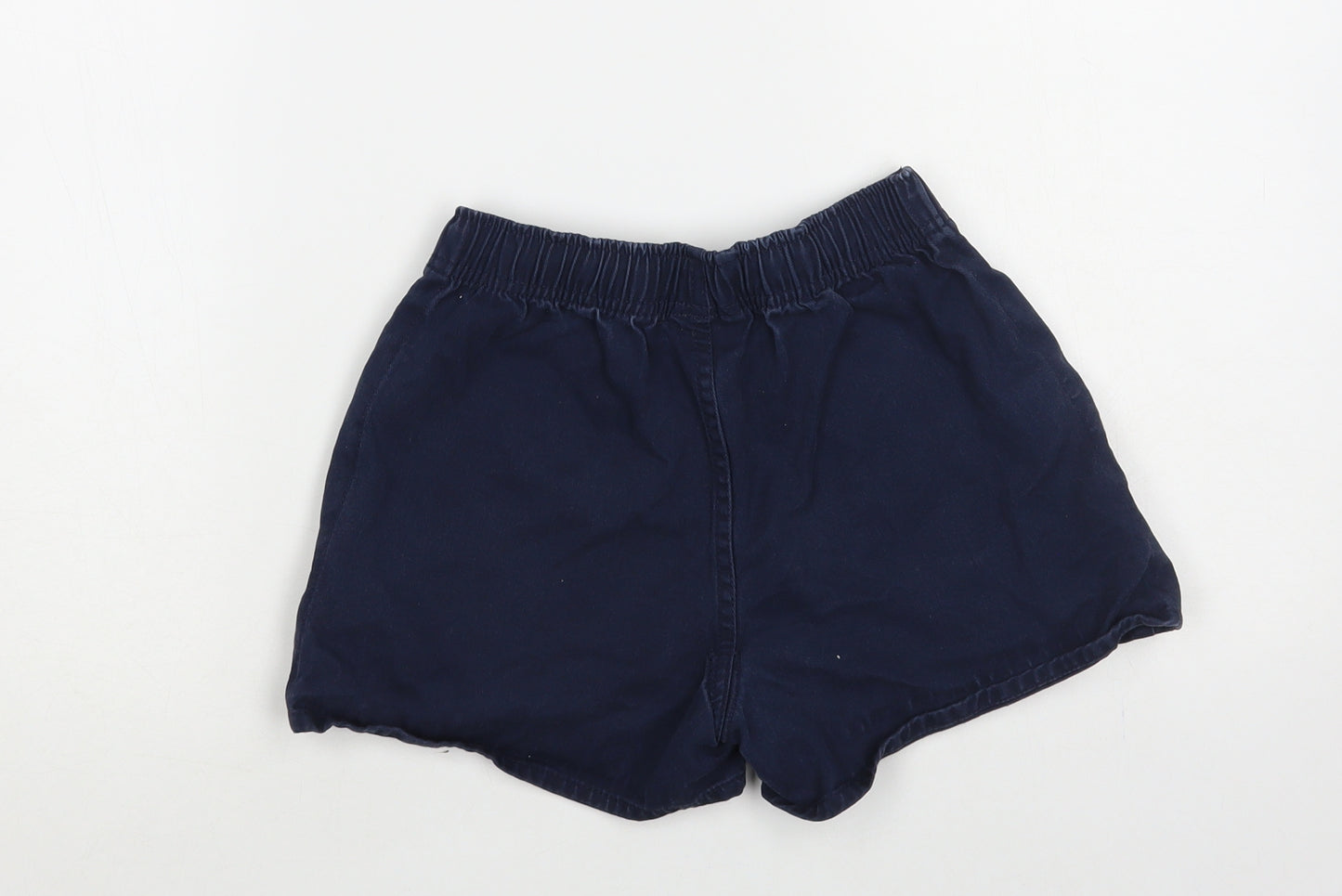 Canterbury Girls Blue Cotton Hot Pants Shorts Size 10 Years Regular Drawstring