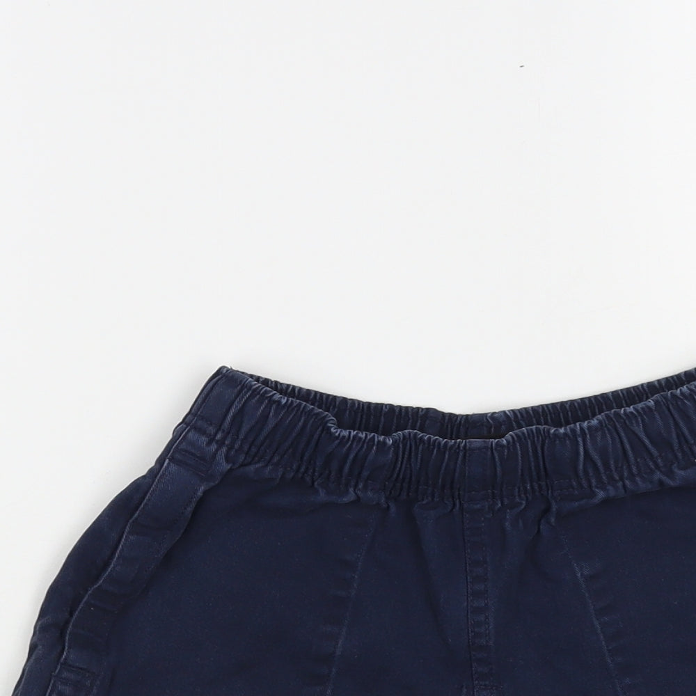 Canterbury Girls Blue Cotton Hot Pants Shorts Size 10 Years Regular Drawstring