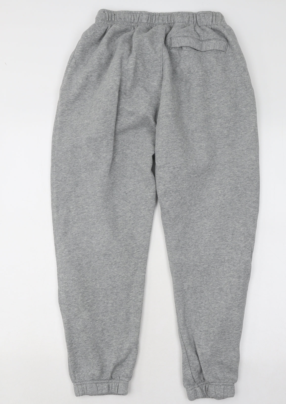 Nike Mens Grey Cotton Jogger Trousers Size M L26 in Regular Drawstring
