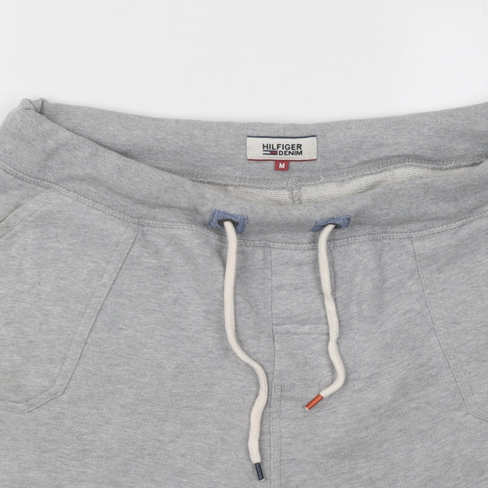 Tommy Hilfiger Mens Grey Cotton Sweat Shorts Size M Regular Drawstring