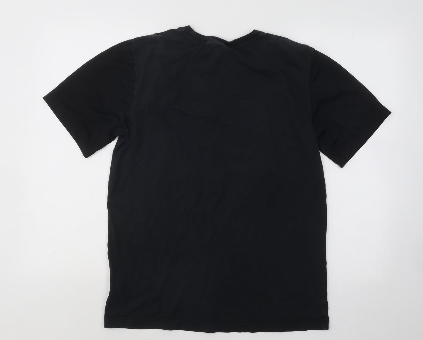 Nike Mens Black Cotton T-Shirt Size M Round Neck