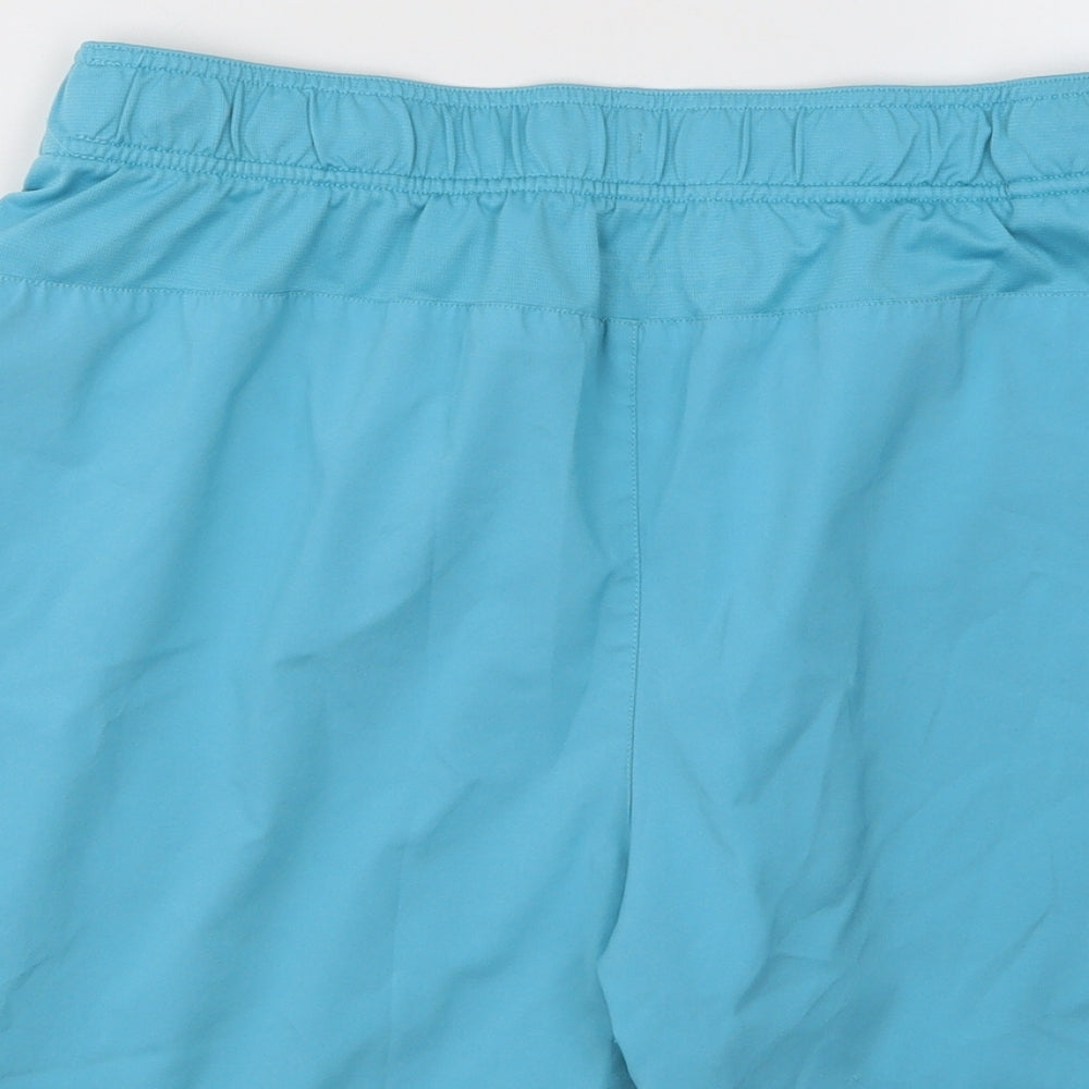 The North Face Mens Blue Polyester Sweat Shorts Size L Regular Drawstring