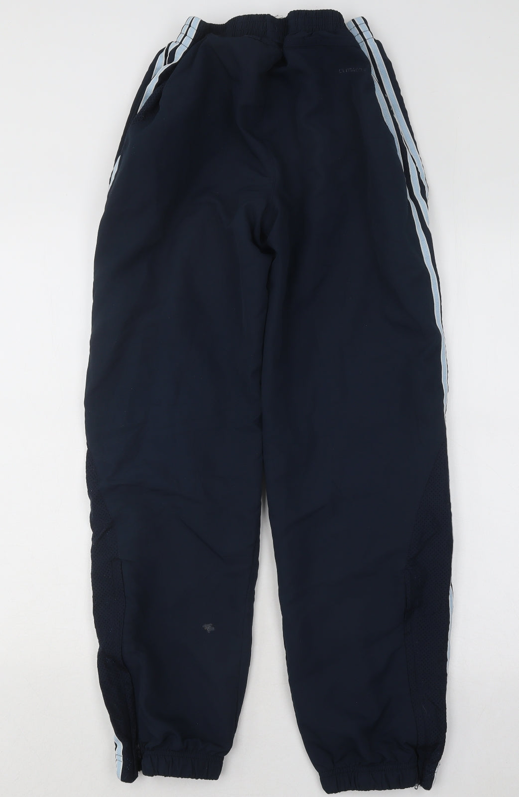 adidas Mens Blue Polyester Jogger Trousers Size S L27 in Regular Drawstring