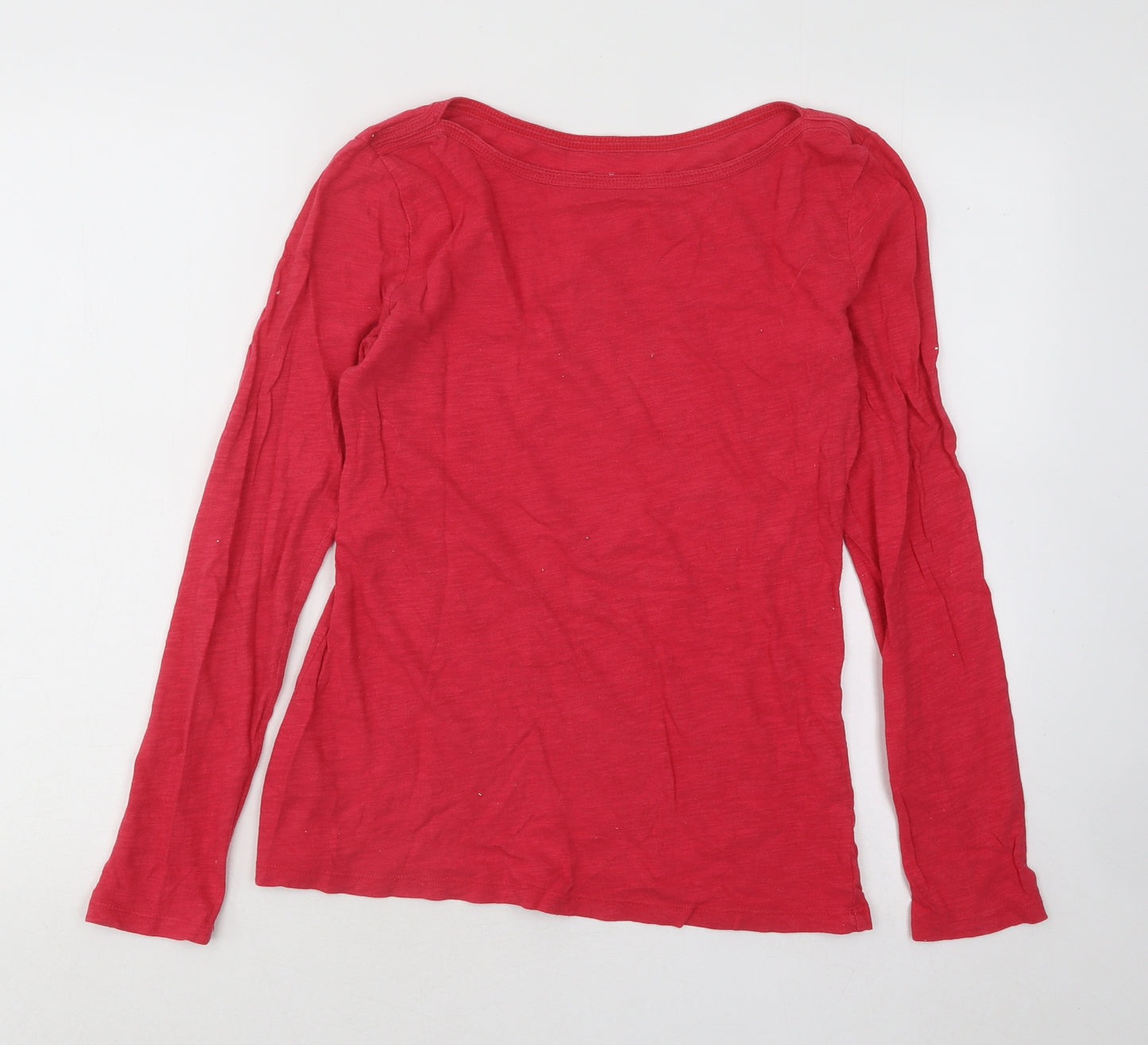 Gap Womens Red Cotton Basic T-Shirt Size M Round Neck