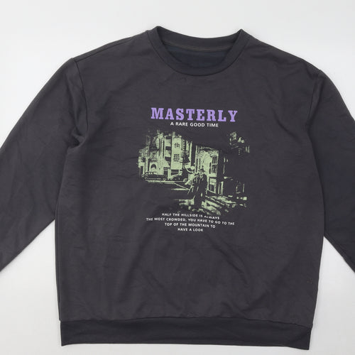 SheIn Womens Grey Polyester Pullover Sweatshirt Size XL Pullover - Mastery