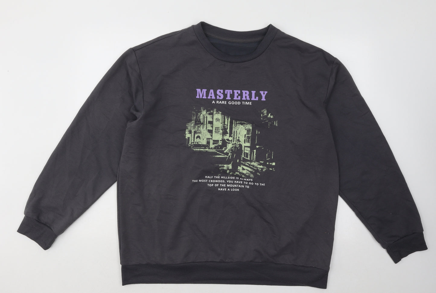 SheIn Womens Grey Polyester Pullover Sweatshirt Size XL Pullover - Mastery