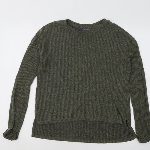 Primark Womens Green Round Neck Polyester Pullover Jumper Size 6