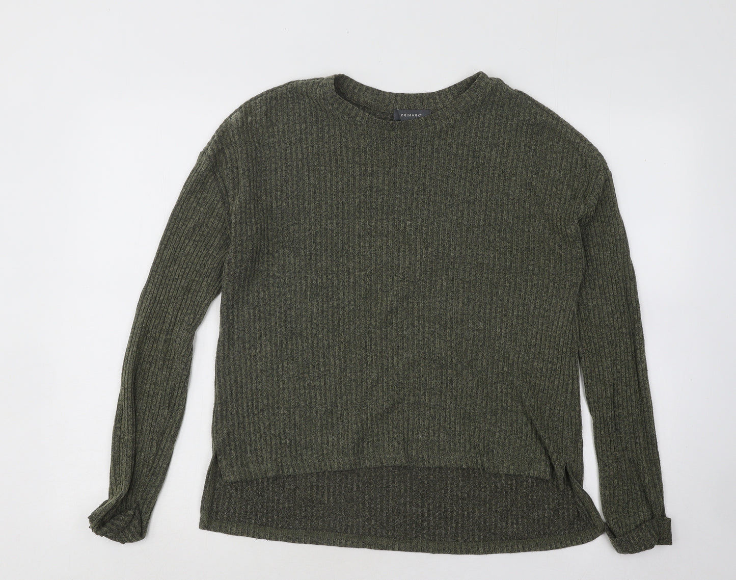 Primark Womens Green Round Neck Polyester Pullover Jumper Size 6