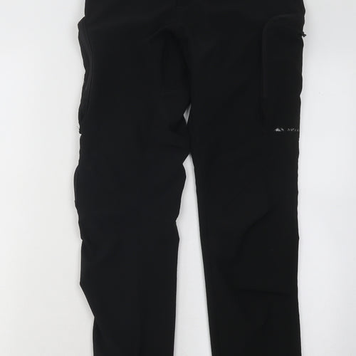 Monterrain Mens Black Polyester Trousers Size XS L29 in Regular Button