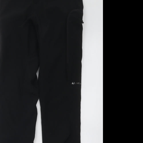 Monterrain Mens Black Polyester Trousers Size XS L29 in Regular Button