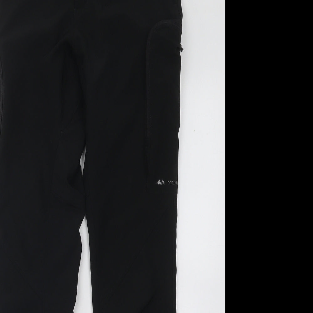 Monterrain Mens Black Polyester Trousers Size XS L29 in Regular Button