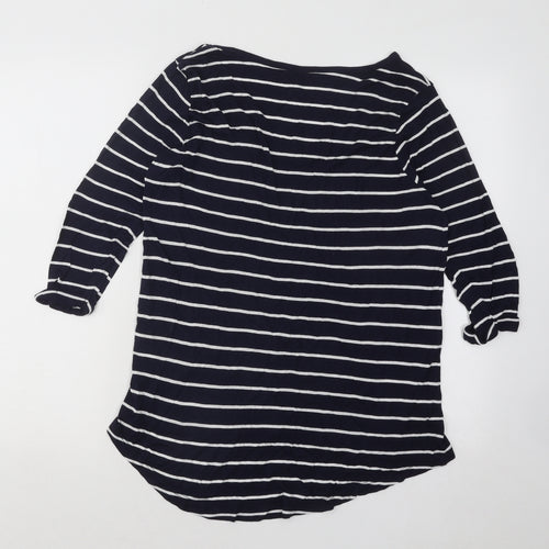 Atmosphere Womens Blue Scoop Neck Striped Viscose Pullover Jumper Size 16