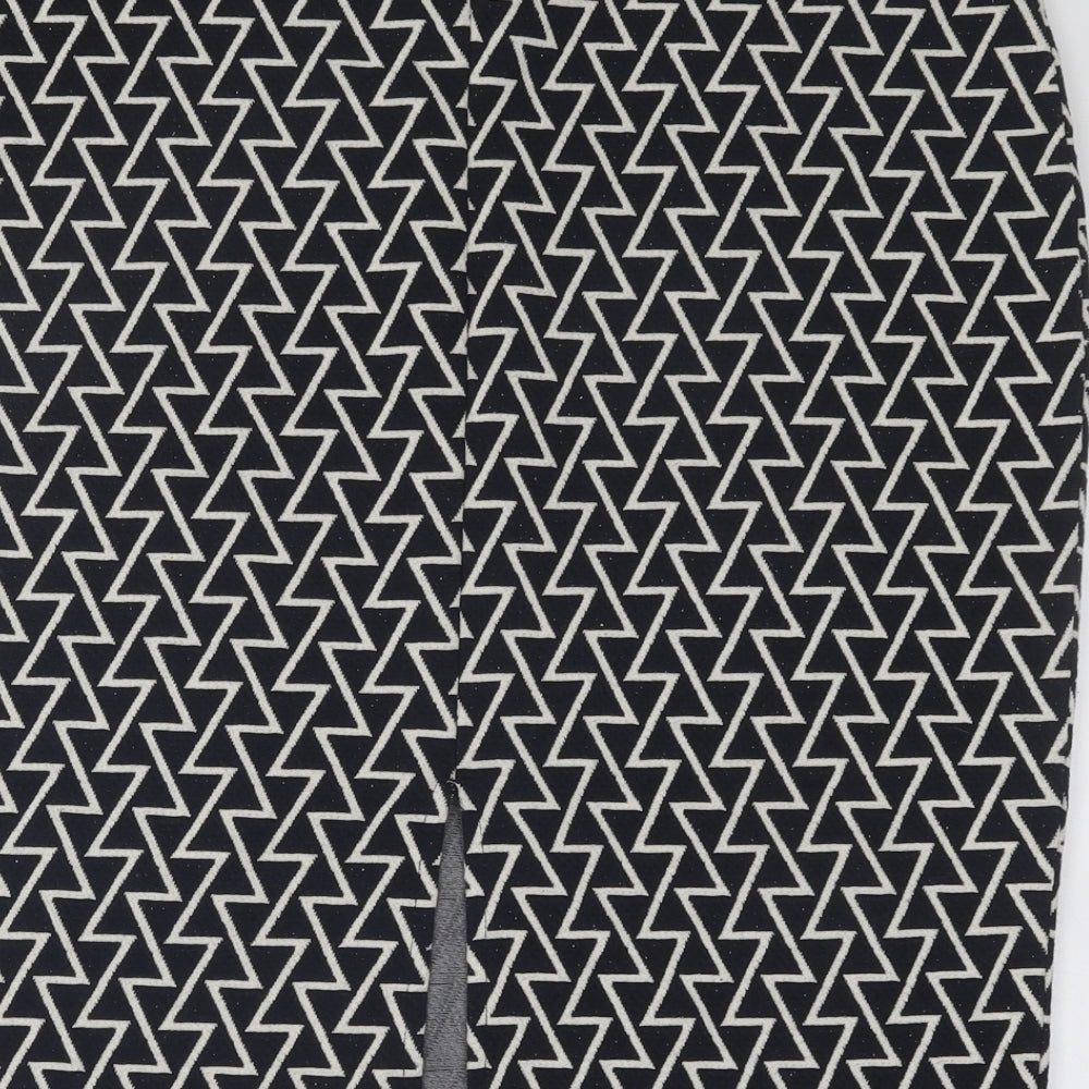 George Womens Black Geometric Polyester Straight & Pencil Skirt Size 16