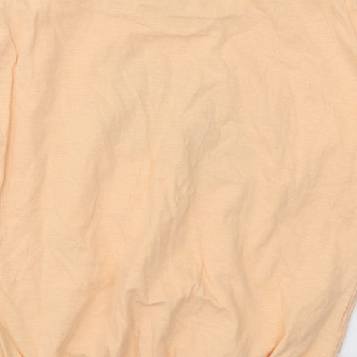NEXT Girls Orange Cotton Basic T-Shirt Size 6 Years Round Neck Pullover - Awesome