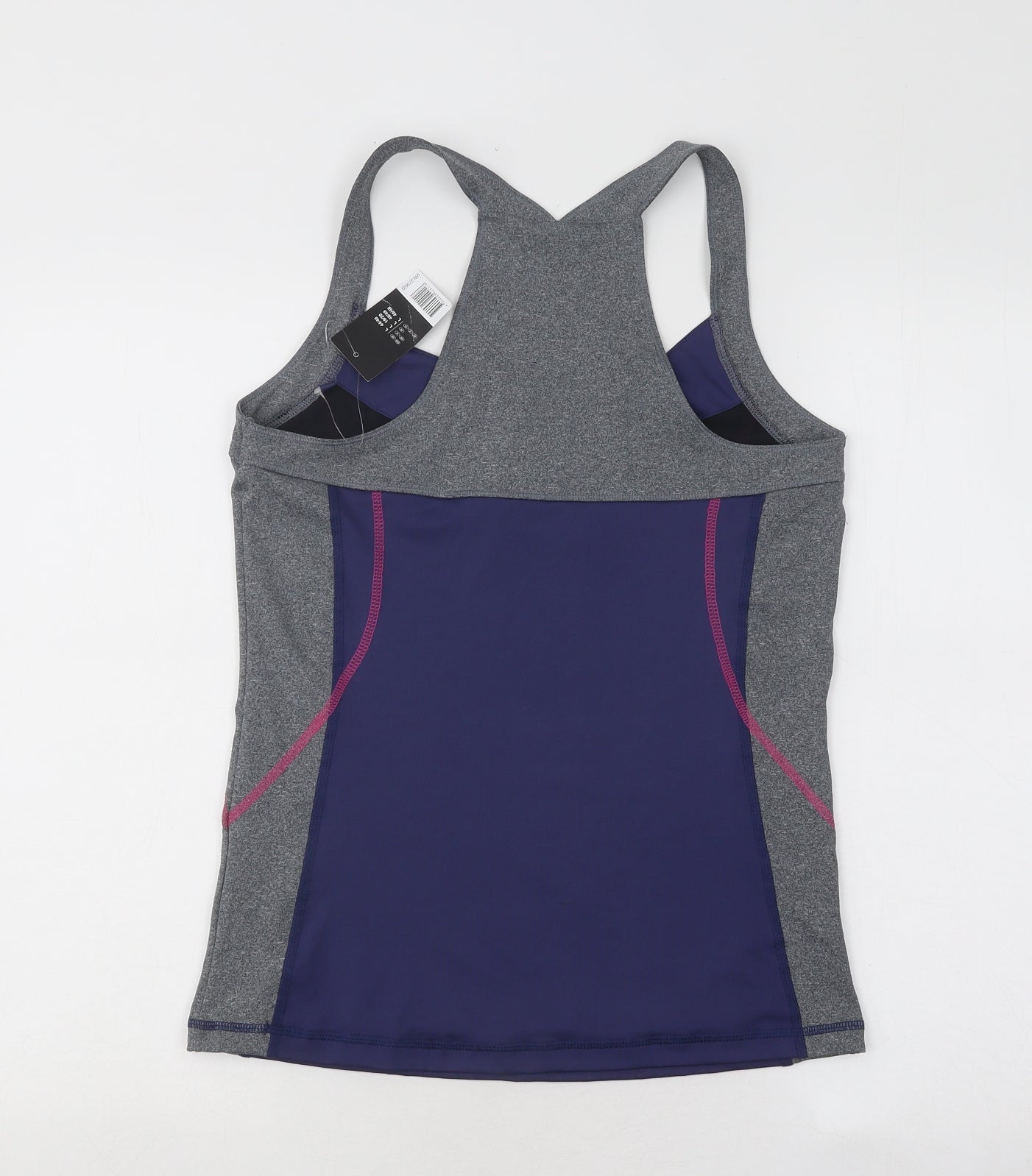 Crivit Womens Blue Polyester Basic Tank Size 18 Round Neck Pullover