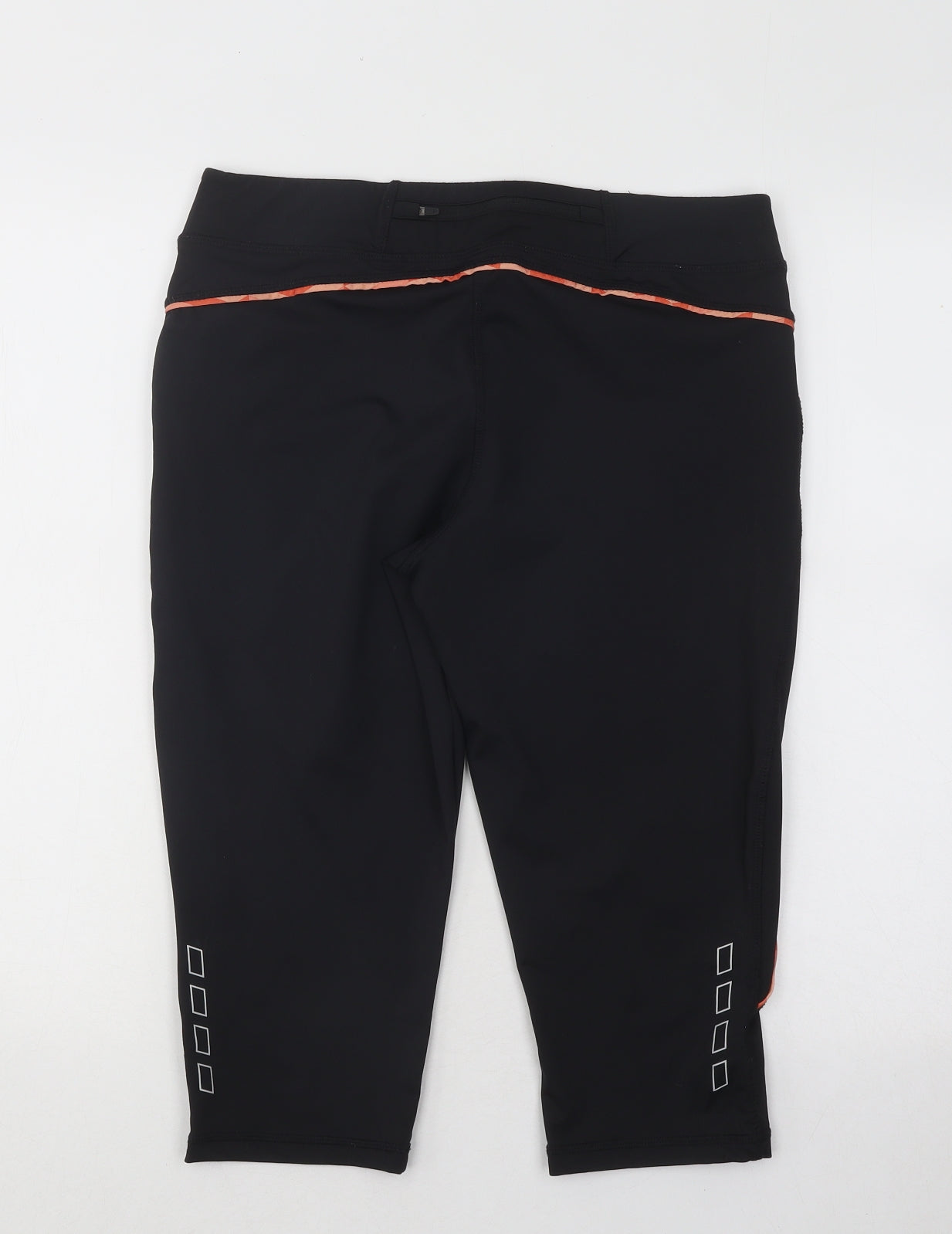Crivit Womens Black Polyester Cropped Leggings Size 18 L17 in Regular Pullover