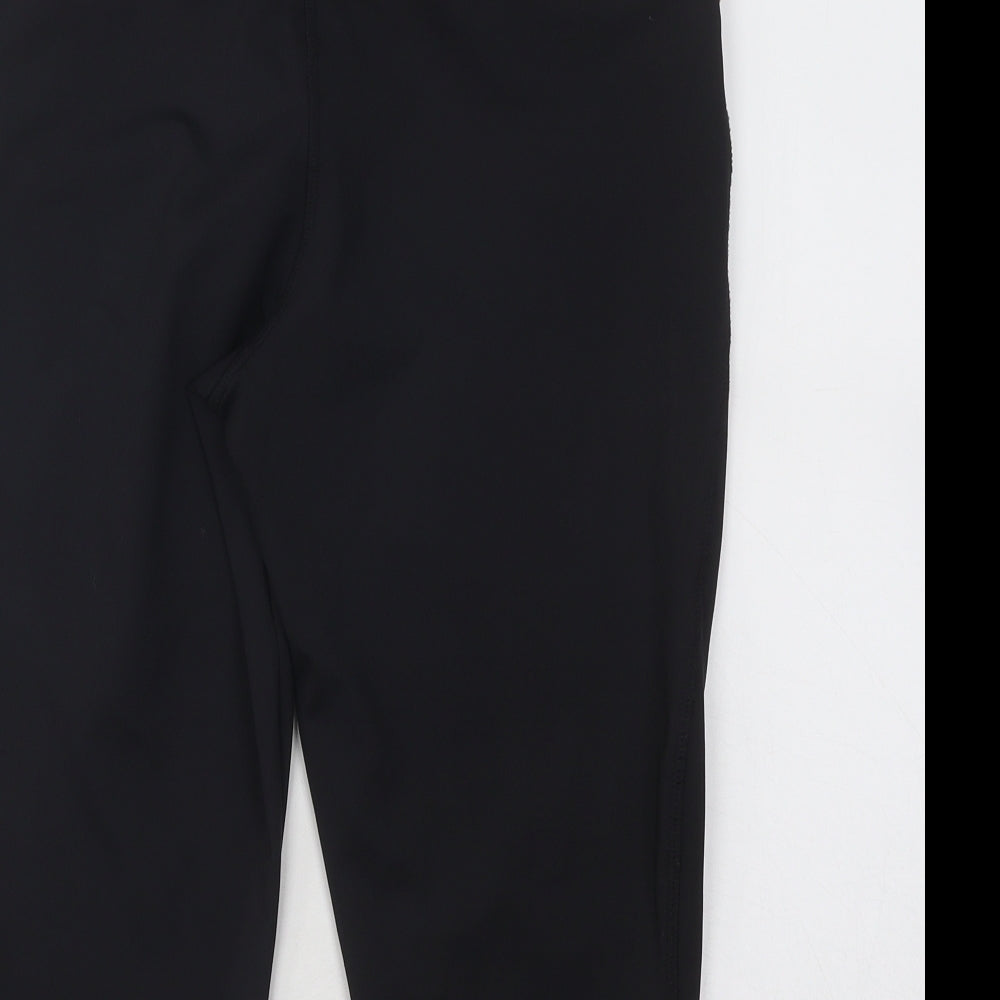 Crivit Womens Black Polyester Cropped Leggings Size 18 L17 in Regular Pullover