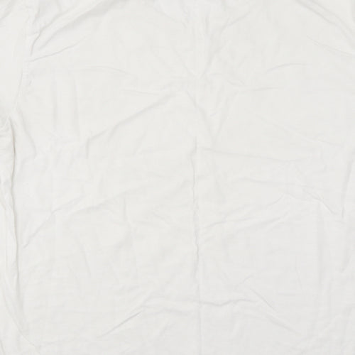 Calvin Klein Mens White Cotton T-Shirt Size L Round Neck