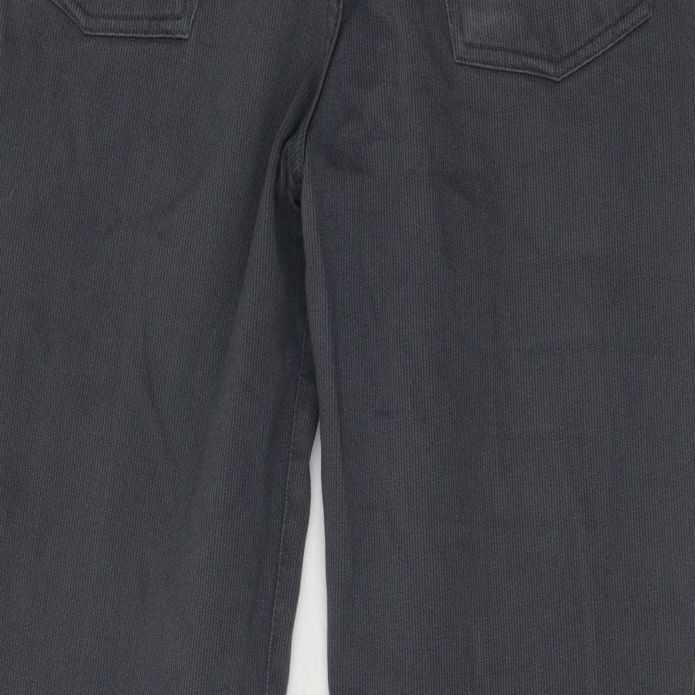 Ralph Valencino Mens Grey Cotton Straight Jeans Size 34 in L33 in Regular Button