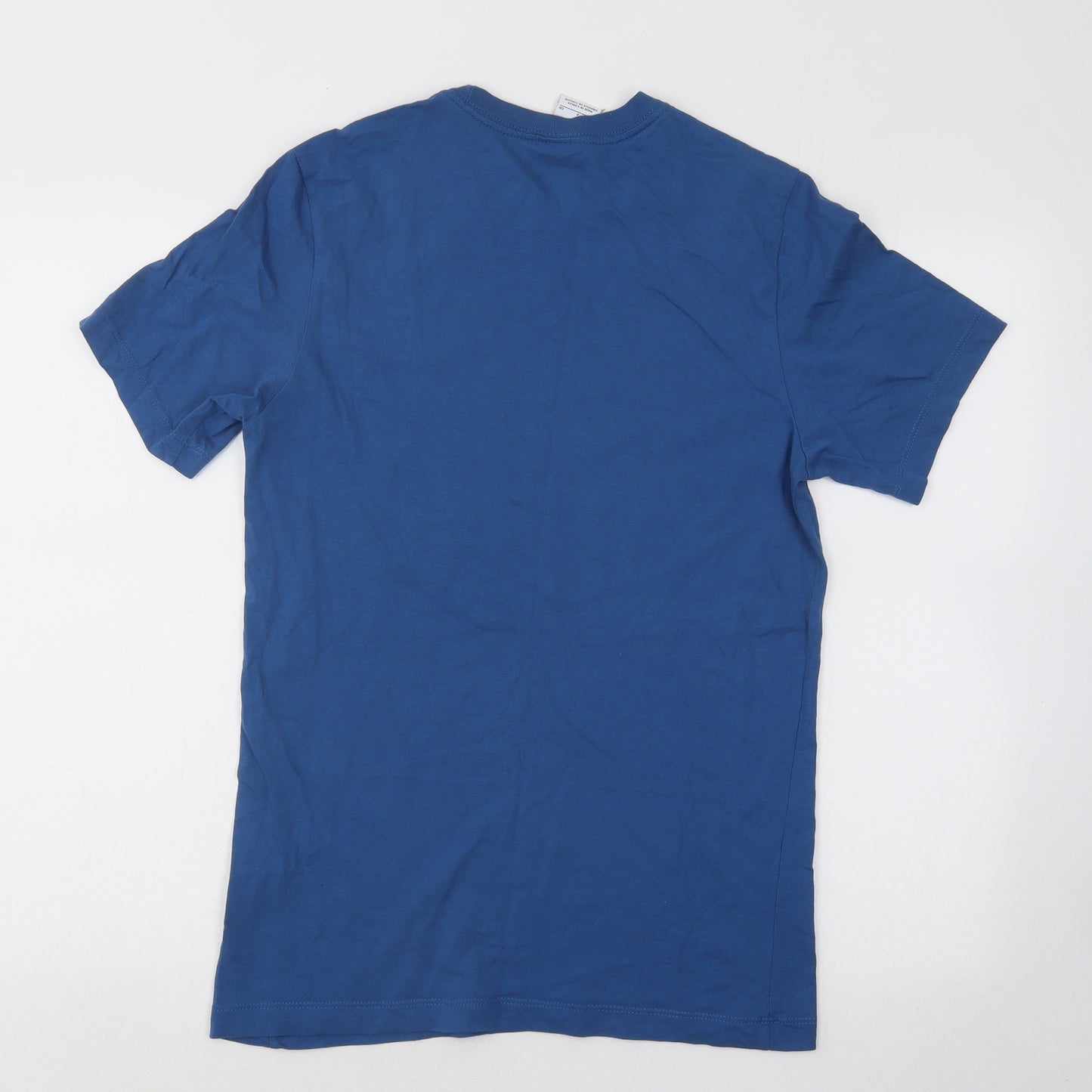 Nike Mens Blue Cotton T-Shirt Size S Round Neck