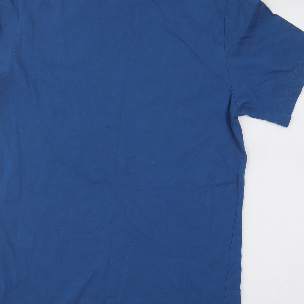 Nike Mens Blue Cotton T-Shirt Size S Round Neck