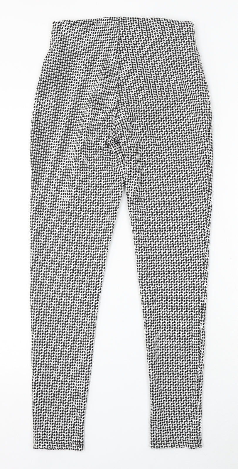 Primark Girls White Houndstooth Polyester Jegging Trousers Size 12-13 Years Regular Zip - Leggings