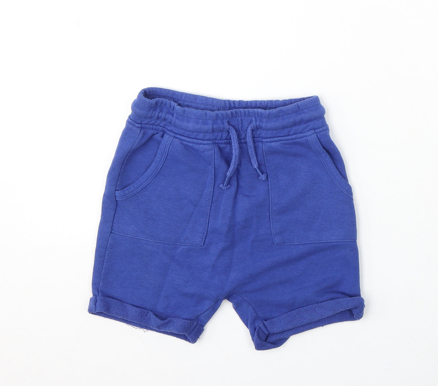 George Boys Blue Cotton Sweat Shorts Size 4-5 Years Regular Drawstring