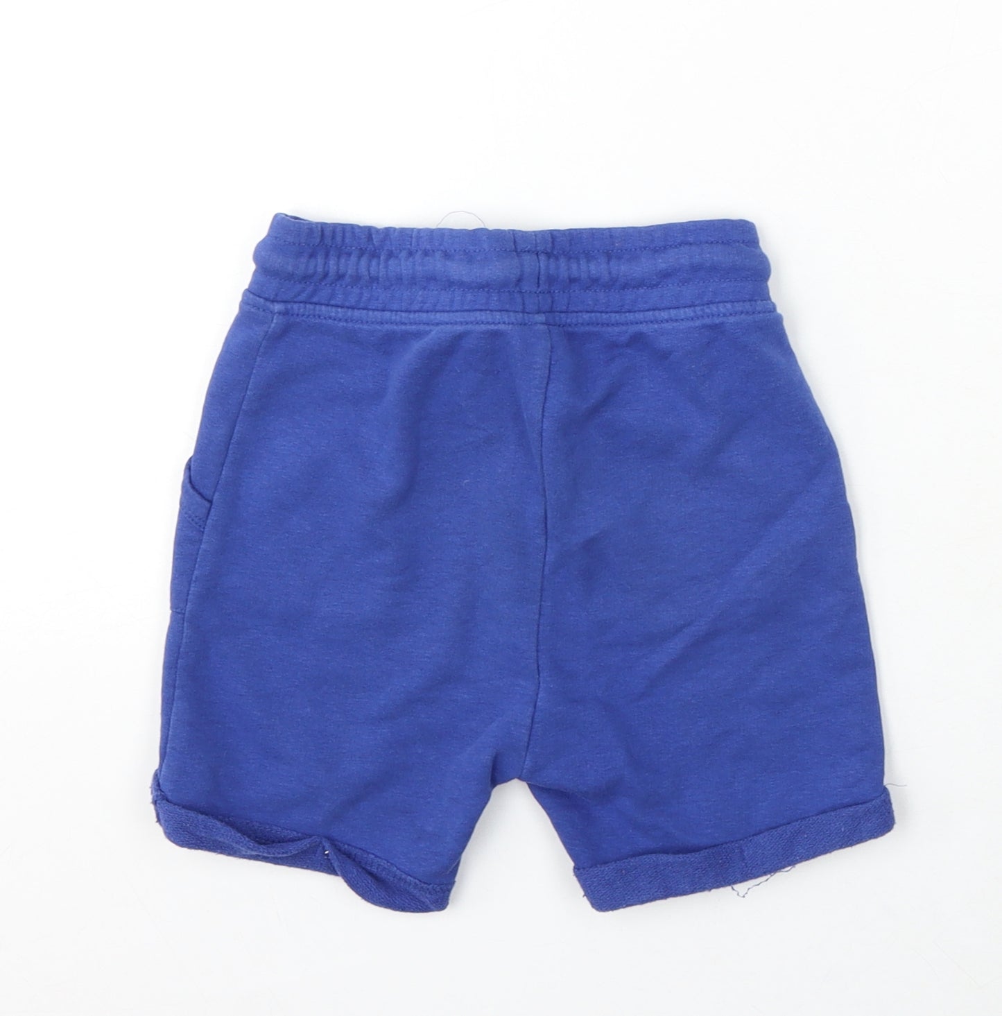 George Boys Blue Cotton Sweat Shorts Size 4-5 Years Regular Drawstring