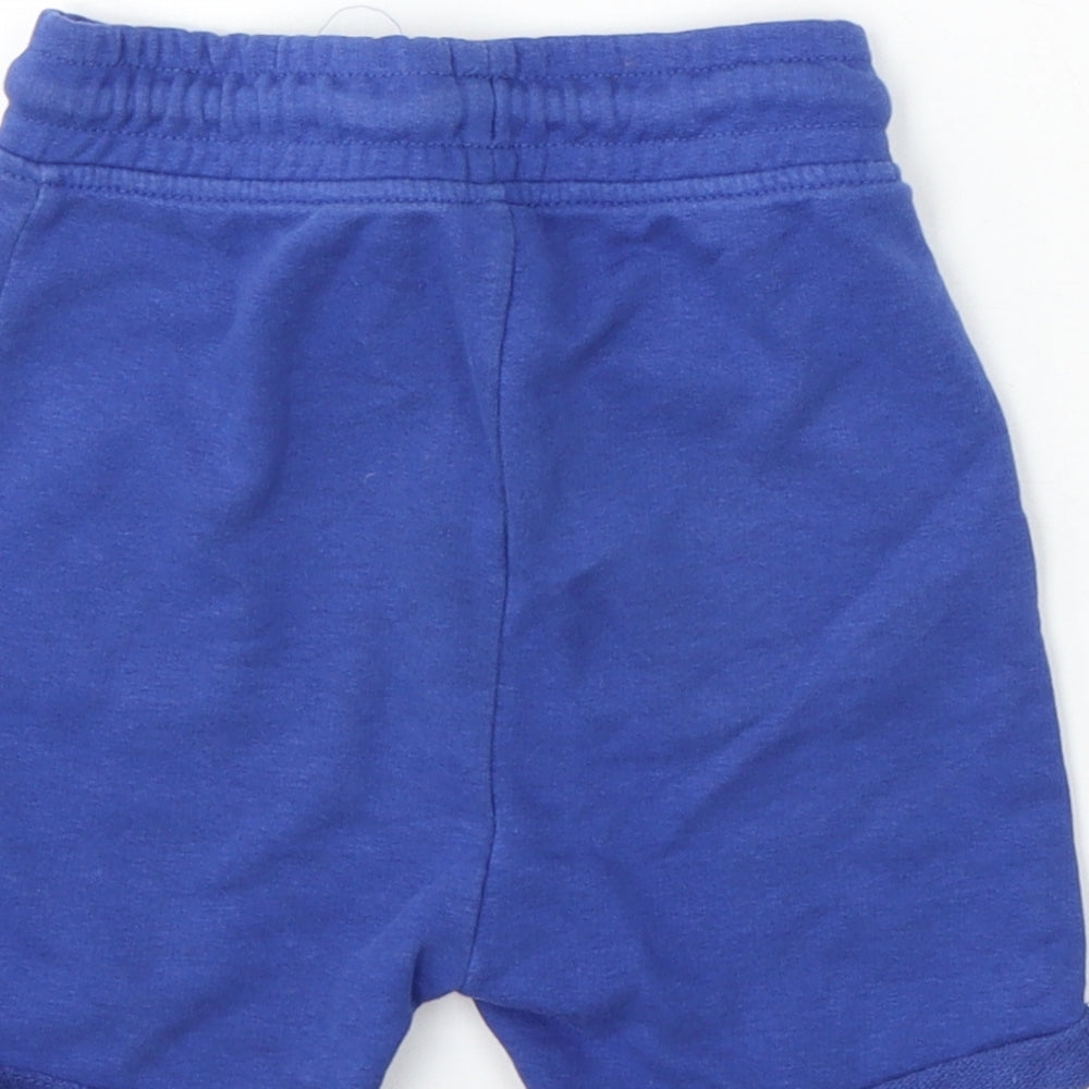 George Boys Blue Cotton Sweat Shorts Size 4-5 Years Regular Drawstring