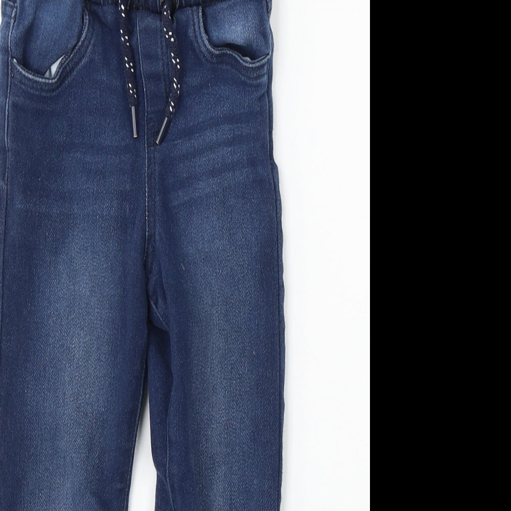 Lupilu Girls Blue Cotton Skinny Jeans Size 4-5 Years Regular Drawstring