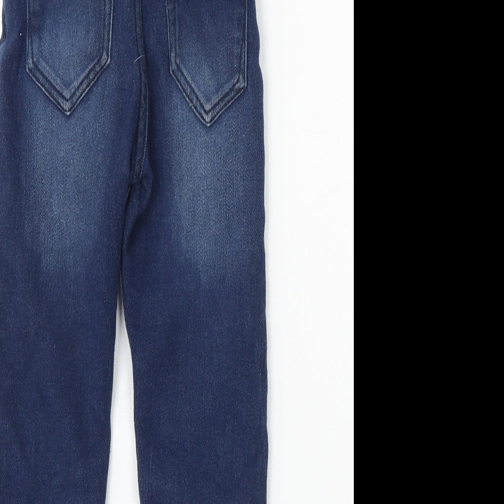 Lupilu Girls Blue Cotton Skinny Jeans Size 4-5 Years Regular Drawstring