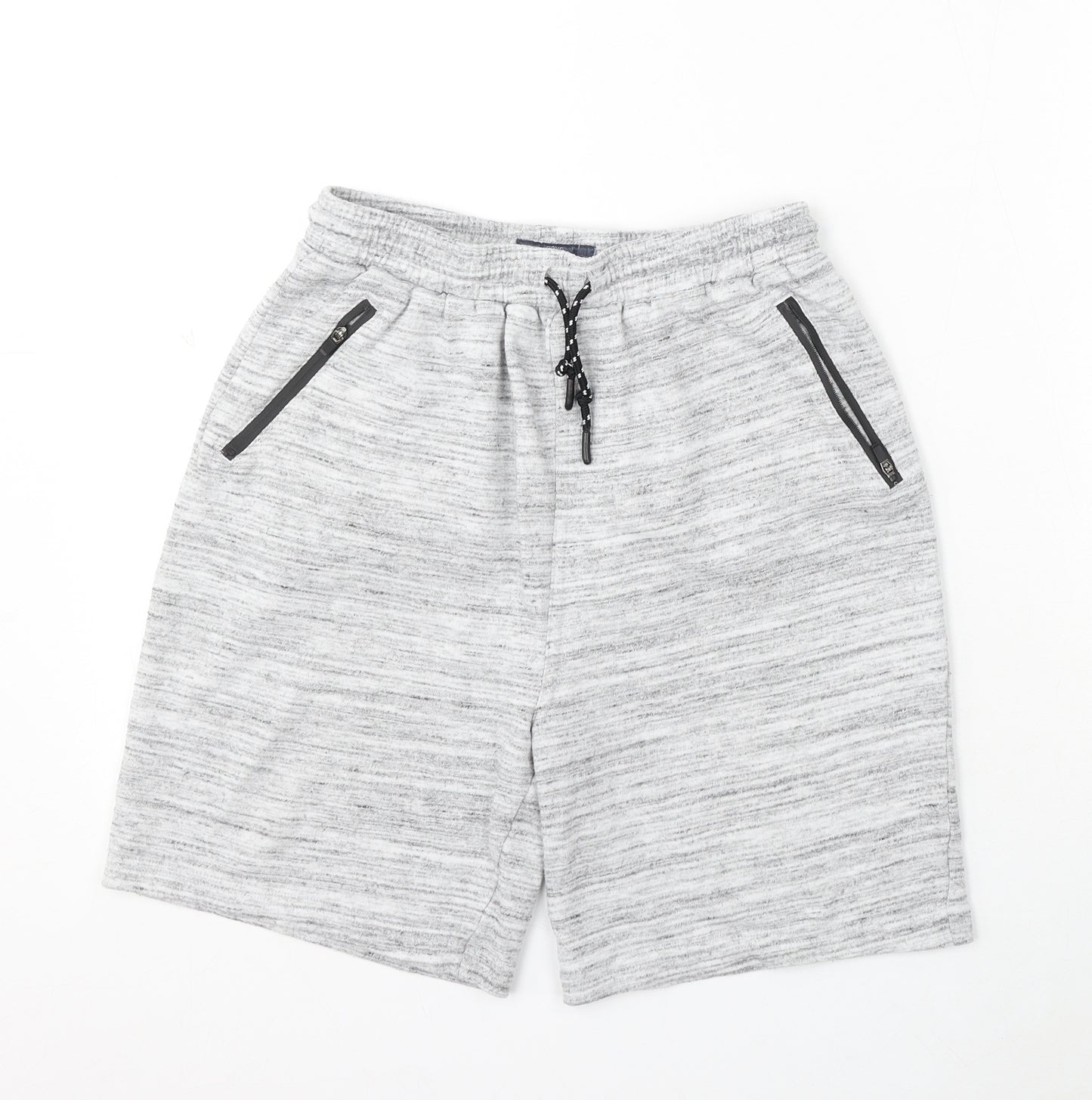Matalan Boys Grey Polyester Sweat Shorts Size 14 Years Regular Drawstring