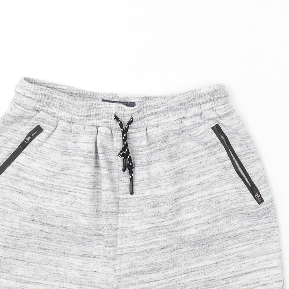 Matalan Boys Grey Polyester Sweat Shorts Size 14 Years Regular Drawstring