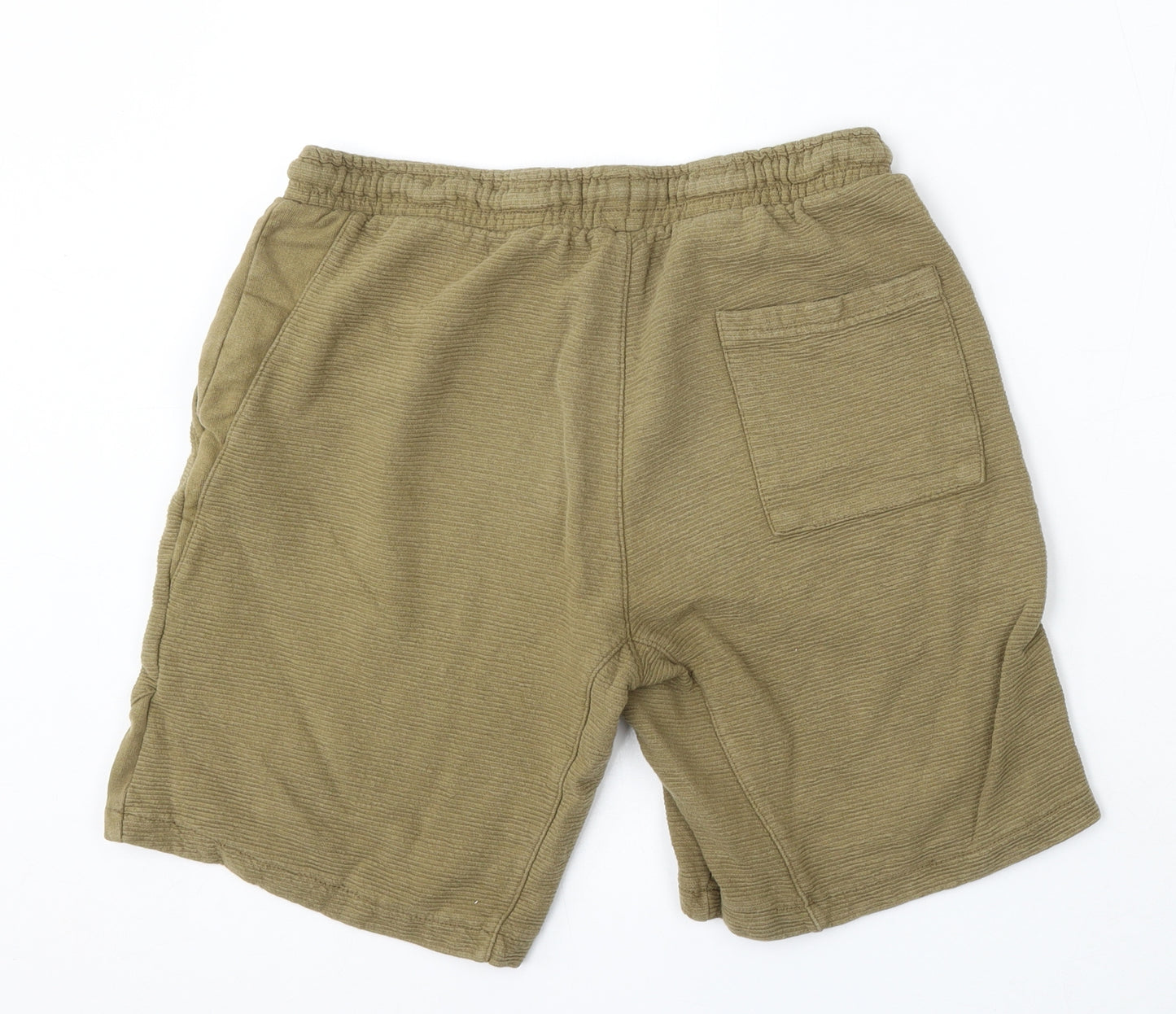 Zara Boys Green Cotton Sweat Shorts Size 13-14 Years Regular