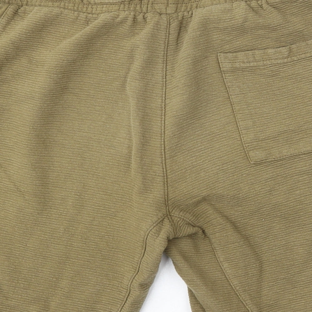 Zara Boys Green Cotton Sweat Shorts Size 13-14 Years Regular