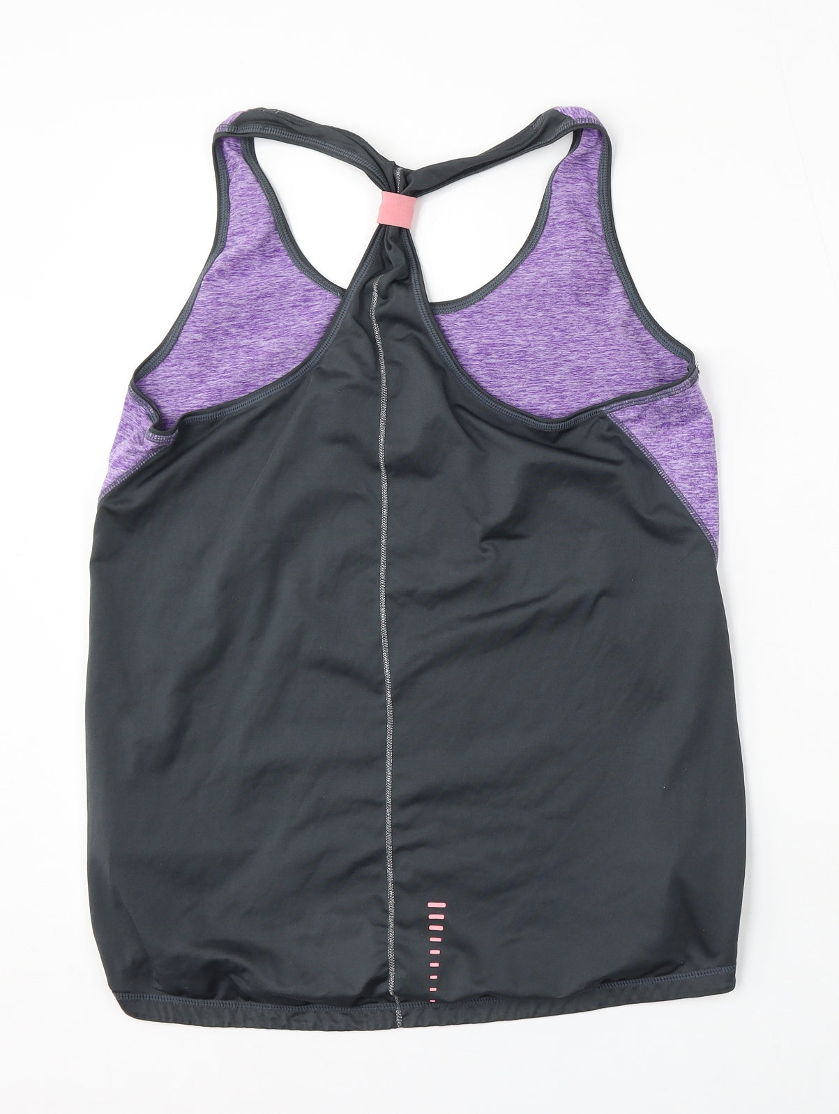 Elle Sport Womens Purple Polyester Basic Tank Size S Round Neck
