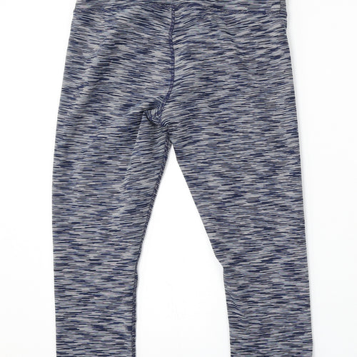 Preworn Womens Blue Striped Polyester Jogger Leggings Size S L21 in Regular