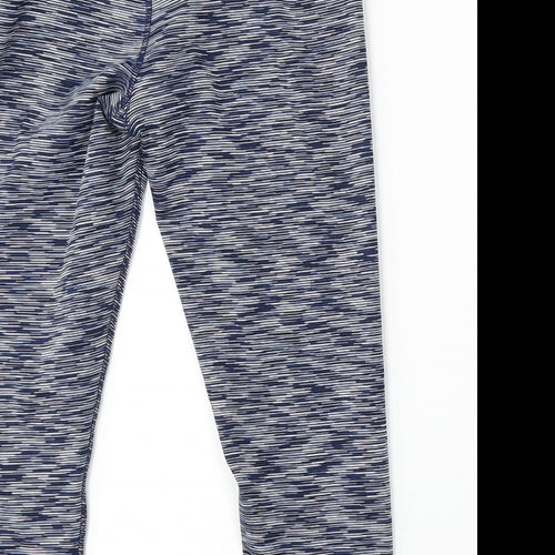 Preworn Womens Blue Striped Polyester Jogger Leggings Size S L21 in Regular