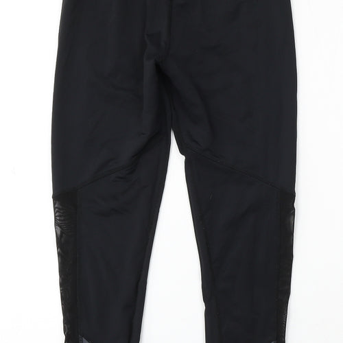 Workout Womens Black Polyester Jogger Leggings Size 10 L26 in Regular
