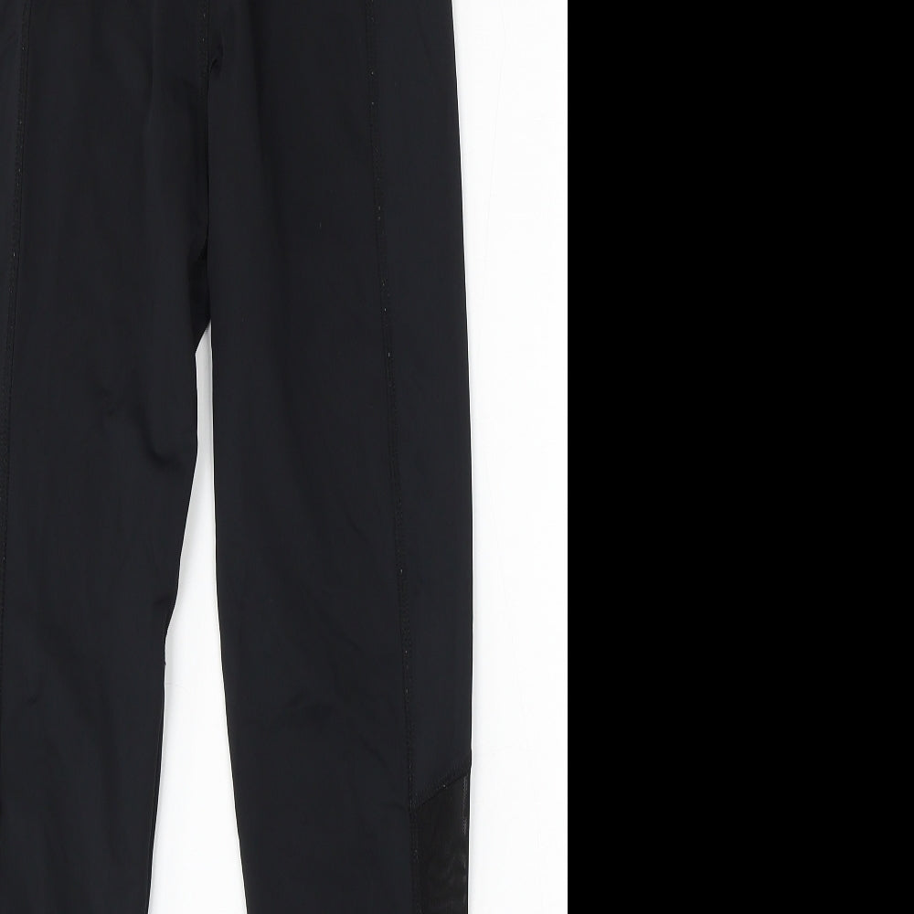 Workout Womens Black Polyester Jogger Leggings Size 10 L26 in Regular