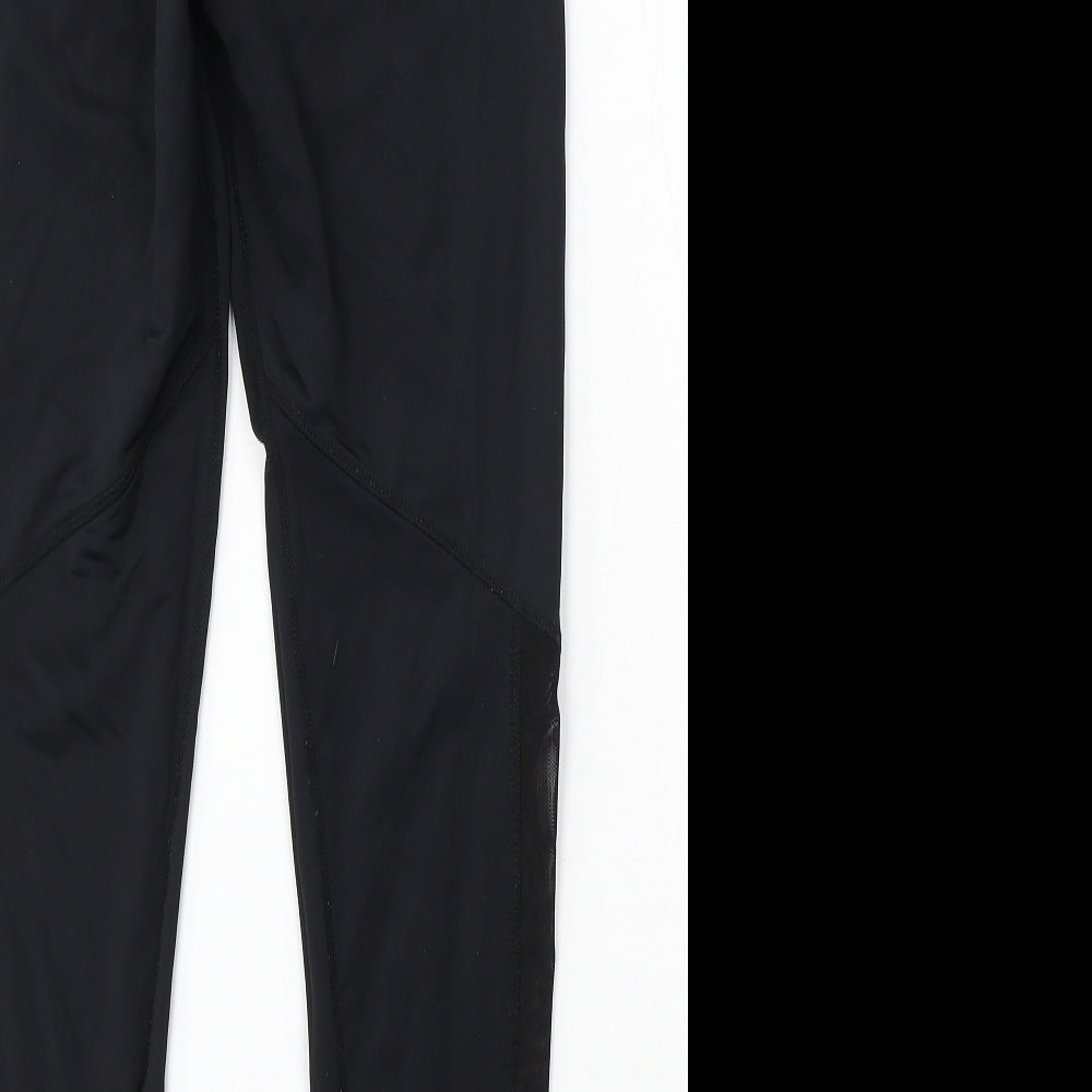 Workout Womens Black Polyester Jogger Leggings Size 10 L26 in Regular
