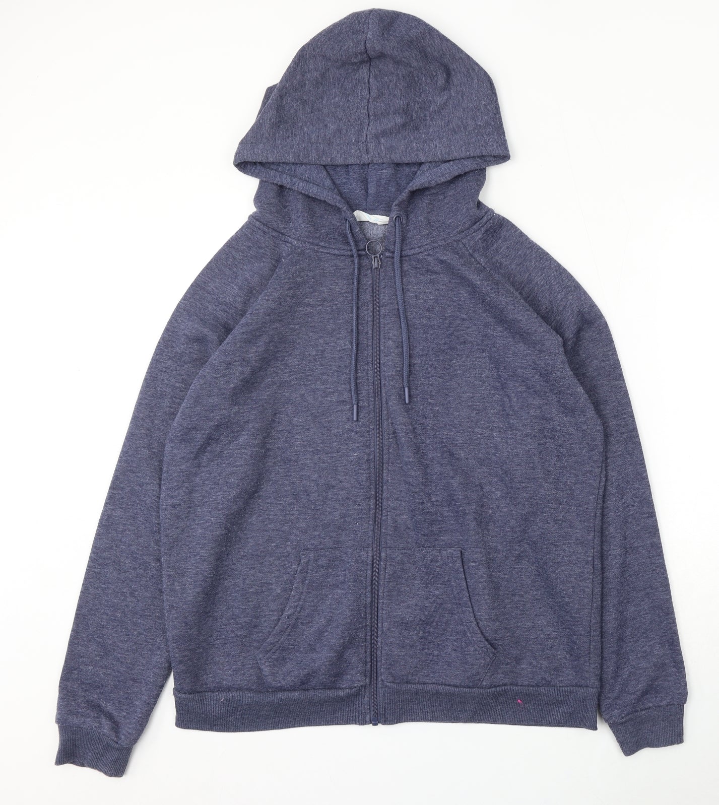 Primark Womens Blue Cotton Full Zip Hoodie Size L Zip