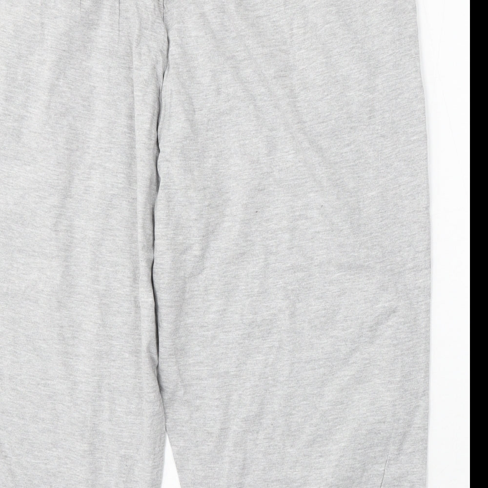 H.I.S Womens Grey Striped Cotton Sweat Shorts Size 22 L18 in Regular