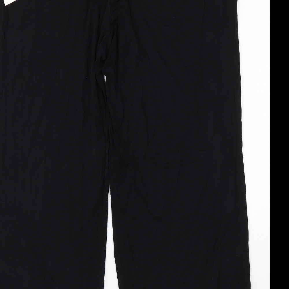 Roman Womens Black Polyester Jogger Trousers Size 20 L26 in Regular Drawstring