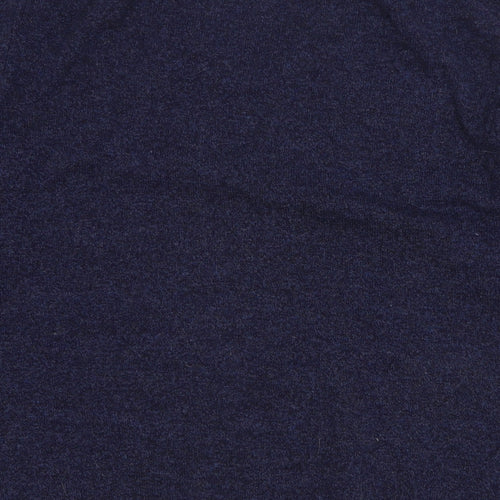 Marks and Spencer Mens Blue V-Neck Wool Pullover Jumper Size L