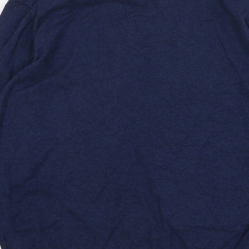 NEXT Mens Blue V-Neck Cotton Pullover Jumper Size L