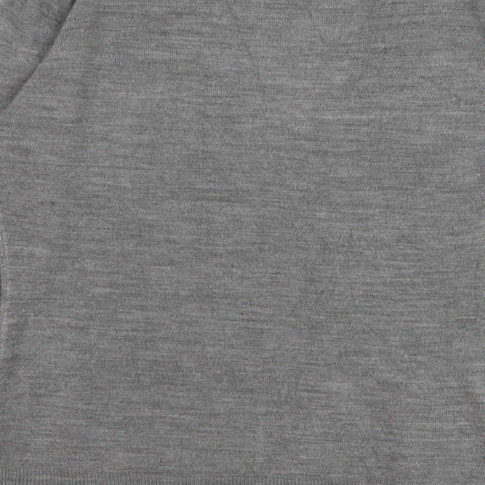 Atmosphere Womens Grey V-Neck Acrylic Cardigan Jumper Size 16